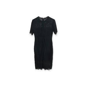 MIAMI Francesca’s Black Lace Overlay Midi Miami Dress